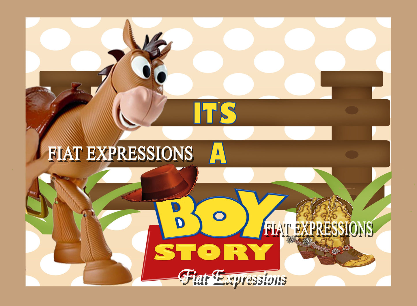 Boy Story Cowboy Baby Shower Centerpiece Decorations