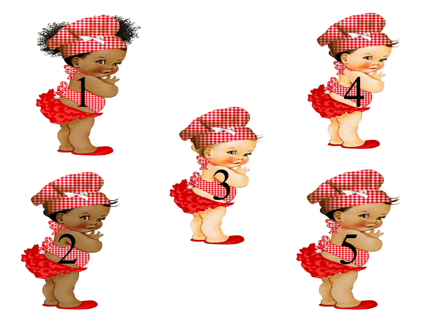 Baby-q Girl Red Baby Shower Edible Cake Image Digital File