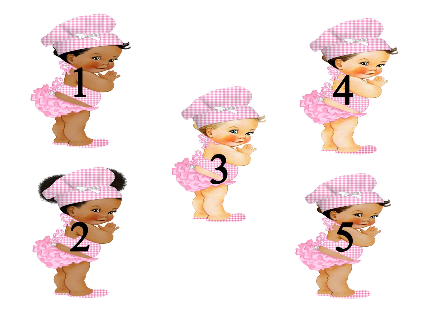 Baby-Q Girl Pink Edible Cake Image Digital File