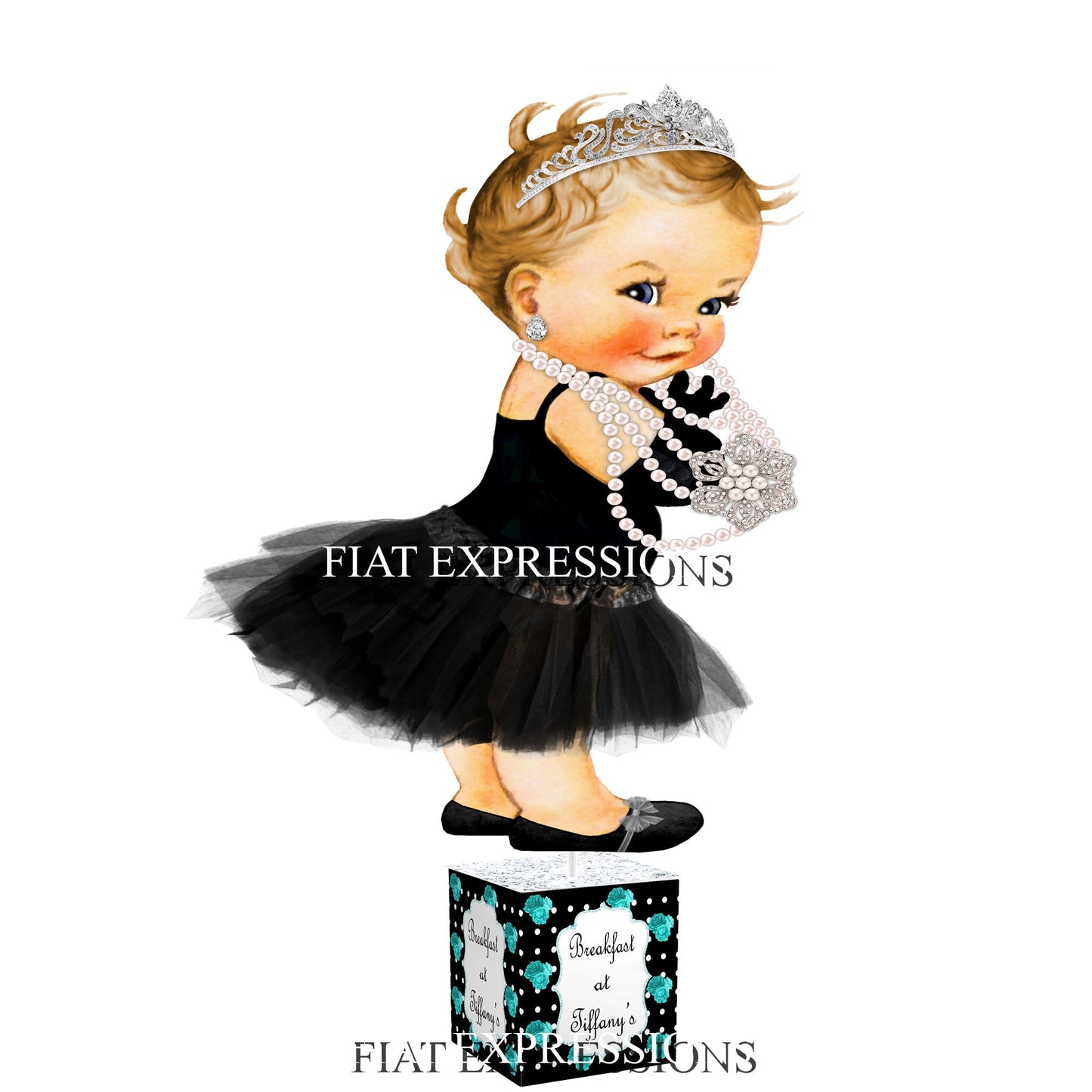 Breakfast at Tiffanys Girl Baby Shower Centerpiece