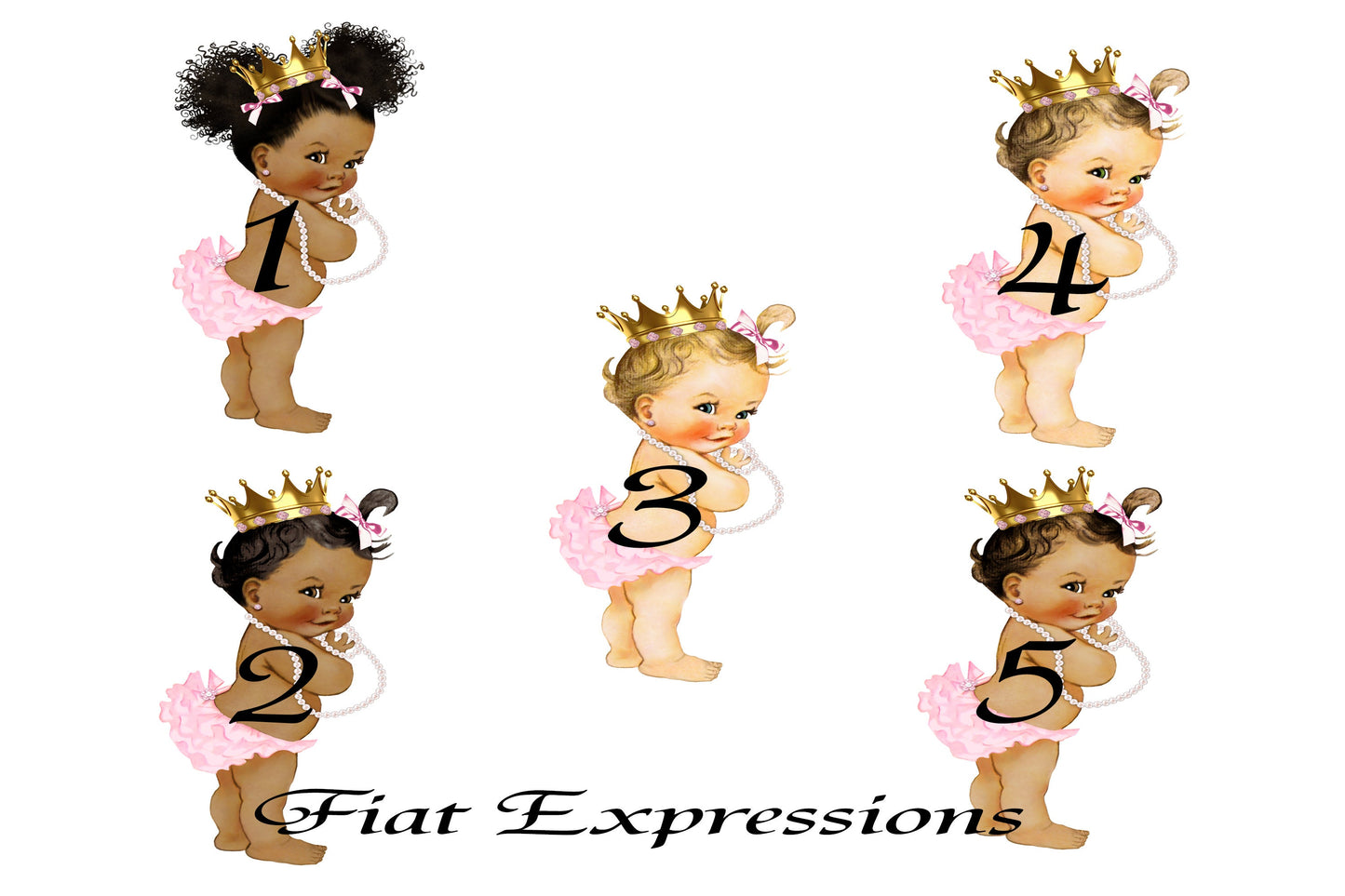 Princess Pink & Gold Edible Cake Image Digital File