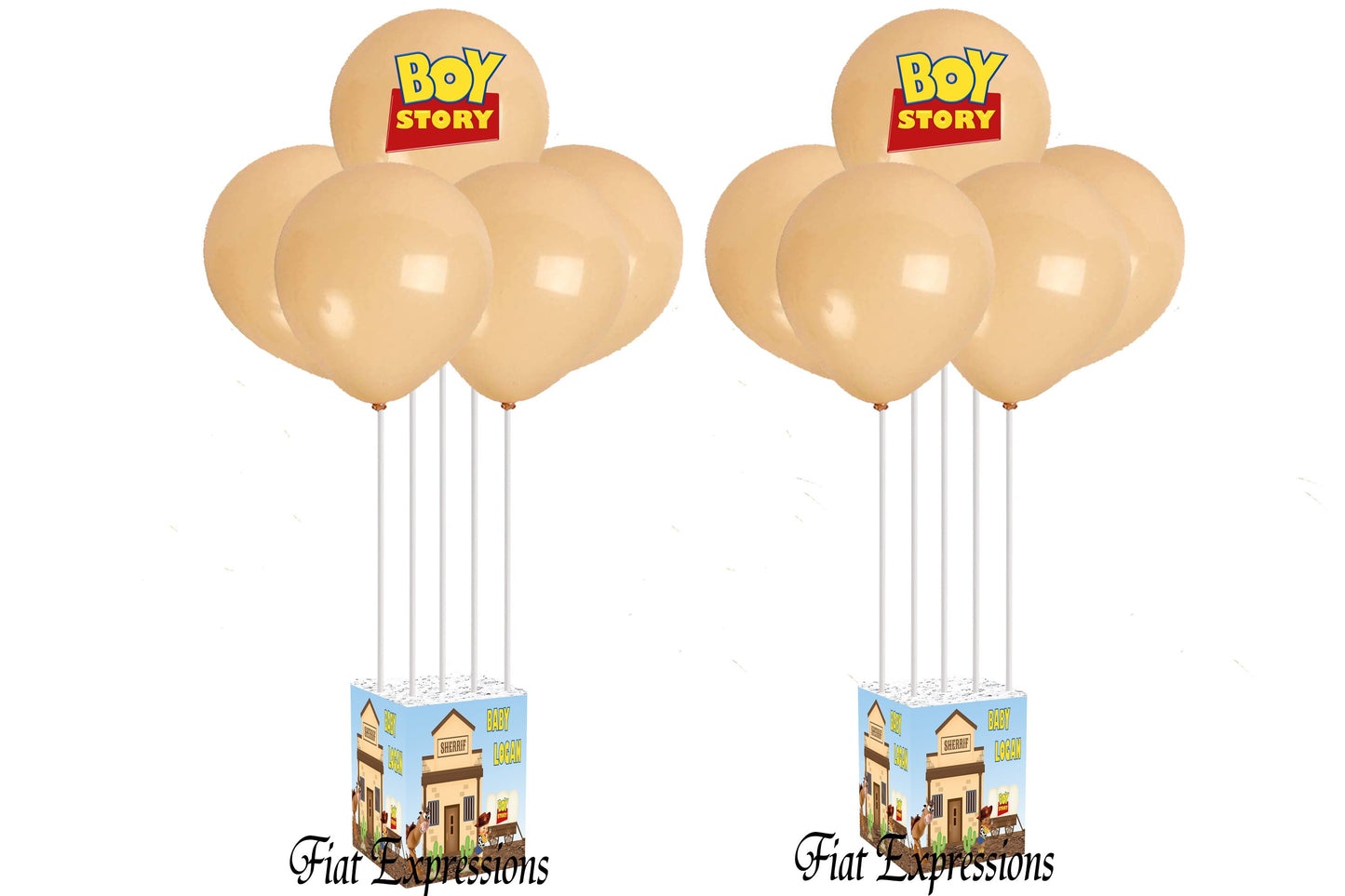 Boy Story Sheriff Baby Shower Centerpiece Decorations