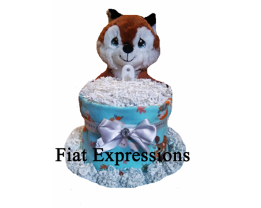 Woodland Blue Mini Diaper Cake
