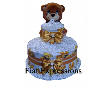 Fiat Expressions Teddy Bear Diaper Cake