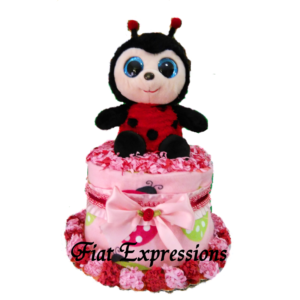 Ladybug Mini Diaper Cake