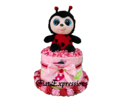 Ladybug Mini Diaper Cake