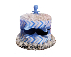 Little Man Mustache Mini Diaper Cake