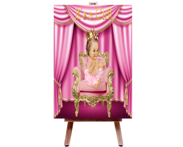 Pink & Gold Princess Baby Shower Poster
