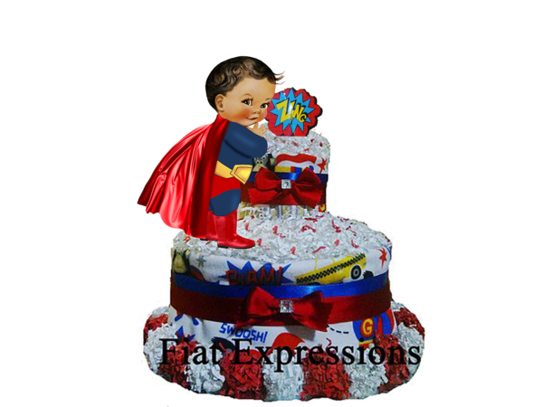 Fiat Expressions Superhero Diaper Cake