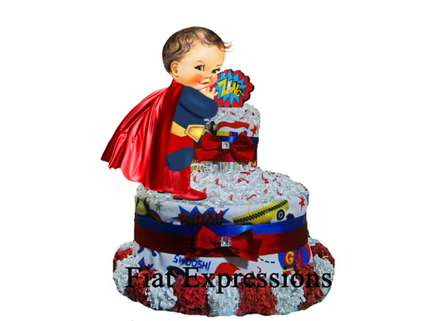Fiat Expressions Superhero Diaper Cake