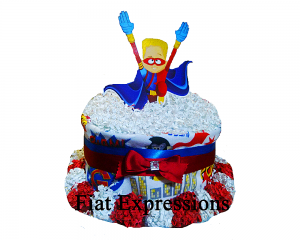 Superhero Blanket Diaper Cake
