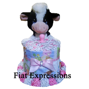 Fiat Expressions Girl Nursery Rhyme Mini Diaper Cake
