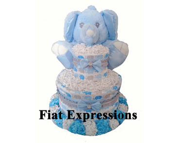 Elephant Diaper Cake Blue