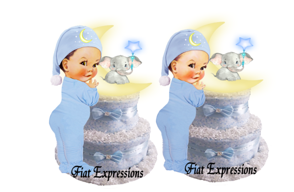 Fiat Expressions Blue Twinkle Twinkle Little Star Diaper Cake