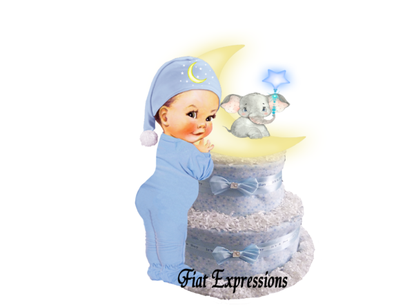 Fiat Expressions Blue Twinkle Twinkle Little Star Diaper Cake