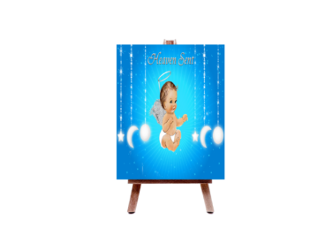 Fiat Expression Heaven Sent Boy Blue Baby Shower Poster