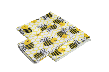 Fiat Expressions Bumble Bee Flannel Baby Blanket & Burp Cloth Set