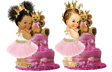 Fiat Expressions Princess Pink Teddy Bear Diaper Cake