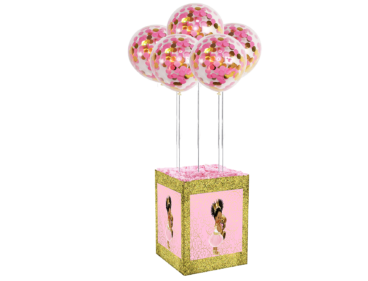 Fiat Expressions Princess Tutu Pink Gold Baby Shower Balloon Centerpiece