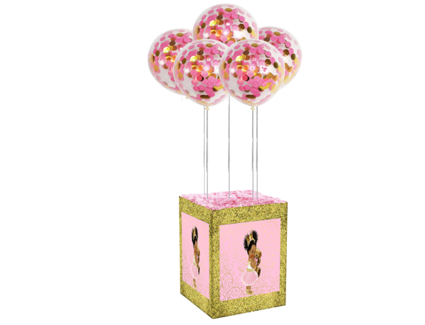 Fiat Expressions Princess Tutu Pink Gold Baby Shower Balloon Centerpiece