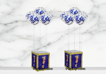 Fiat Expressions Prince Royal Blue Baby Shower Balloon Centerpieces
