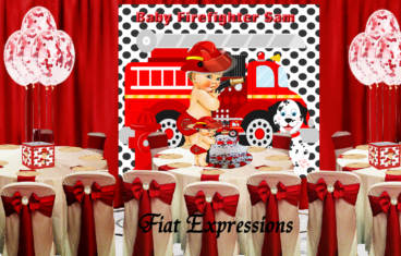 Fiat Expressions Fireman Petite Baby Shower Decorations Kit