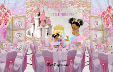 Fiat Expressions Princess Pink & Blue Baby Shower Gifts & Centerpieces Kit