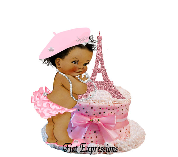 Fiat Expressions Paris Pink Dots Diaper Cupcake