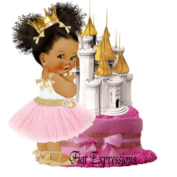 Fiat Expressions Princess Pink Gold Diaper Cupcake