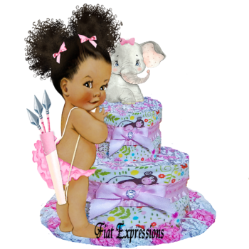 Fiat Expressions Jungle Safari Girl Diaper Cake
