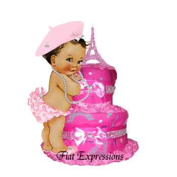 Fiat Expressions Paris Hot Pink Diaper Cake