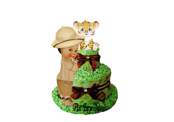 Fiat Expressions Safari Green Boy Diaper Cake