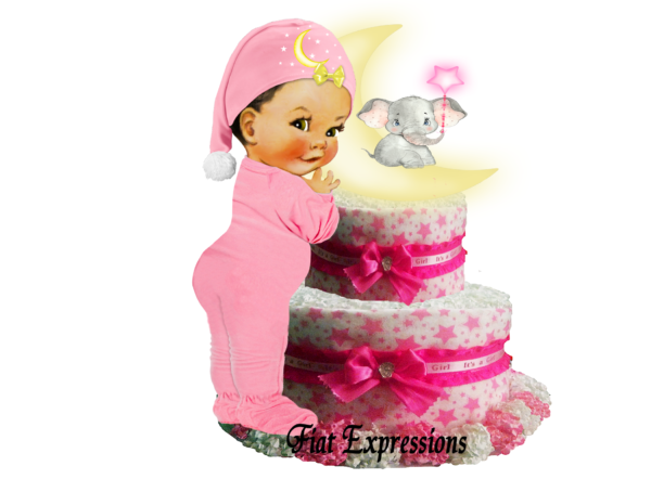 Fiat Expressions Pink Twinkle Twinkle Little Star Diaper Cake
