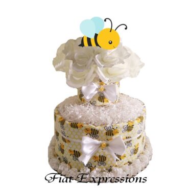 Bee Burp Cloth Diaper Cake
