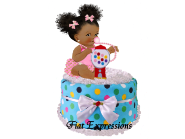Fiat Expressions It's a Girl Gumball Diaper Cupcake