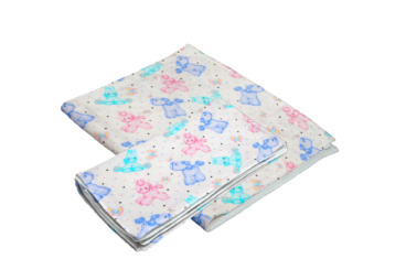 Fiat Expressions Pony Flannel Receiving Blanket & Burp Cloth Set