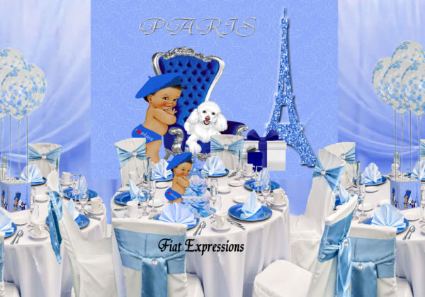 Fiat Expressions Paris Boy Blue Baby Shower Kit