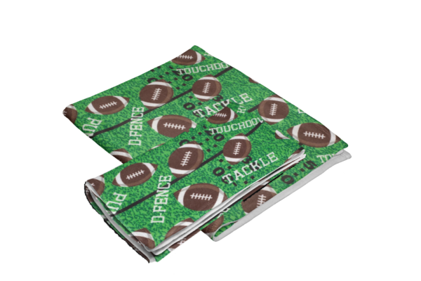 Fiat Expressions Football Touchdown Flannel Receiving Blanket & Burp Cloth Set
