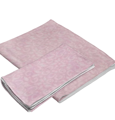 Fiat Expressions Pink Paisley Swirls Flannel Receiving Blanket & Burp Cloth Set