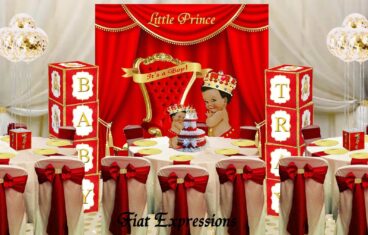 Prince Red Gold Baby Shower Kit
