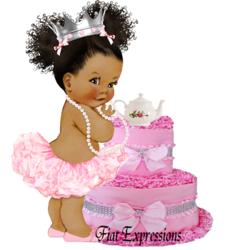 Fiat Expressions Tea Party Pink & Silver Diaper Cake
