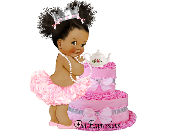 Fiat Expressions Tea Party Pink & Silver Diaper Cake