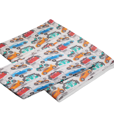 Fiat Expressions Motorcycle & Race Car Flannel Receiving Blanket & Burp Cloth Set