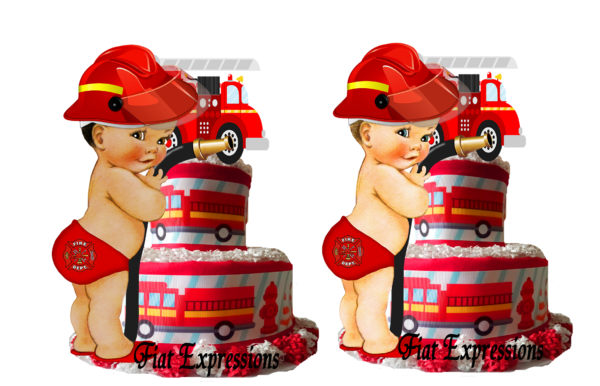 Fiat Expressions Fireman Red Diaper Cake