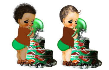 Fiat Expressions Football Green Brown Diaper Cake
