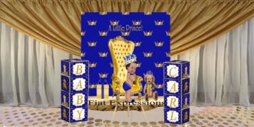 Fiat Expressions Prince Crowns Royal Blue Gold Baby Blocks