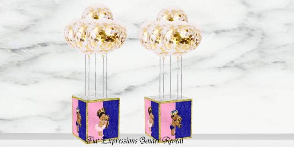 Fiat Expressions Prince Princess Gender Reveal Balloon Centerpieces