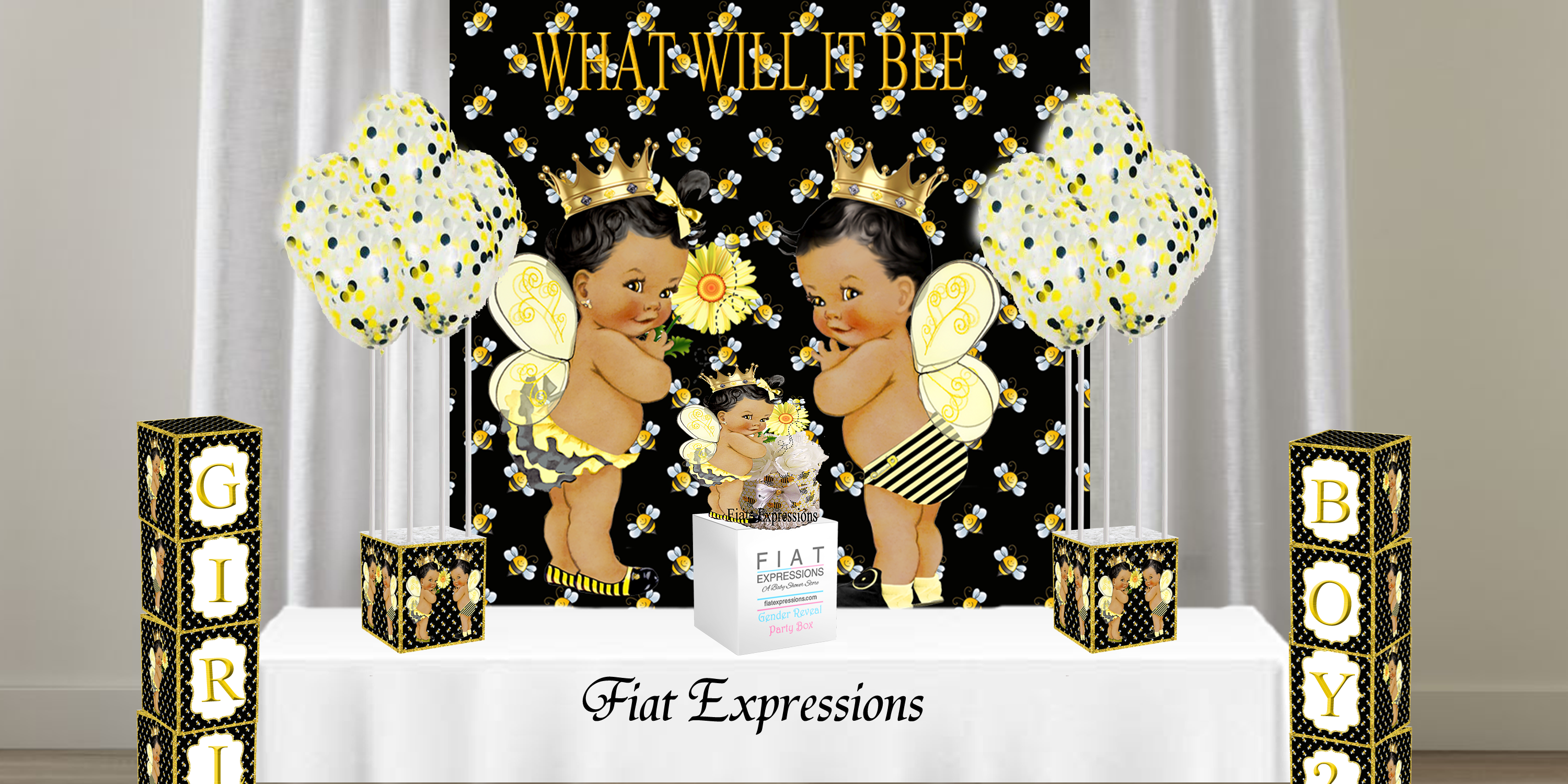 https://fiatexpressions.com/wp-content/uploads/2021/01/BEE-BLACK-WITH-JEW-BABIES-POSTER-BALLOONS-BLOCKS-GIRL-CAKE-FIAT.png