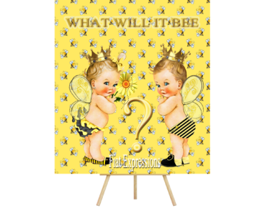 Fiat Expressions Bumble Bee Gender Reveal Poster Backdrop