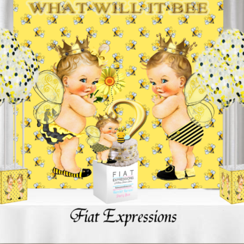 Fiat Expressions Bee Yellow Gender Reveal Party Kit